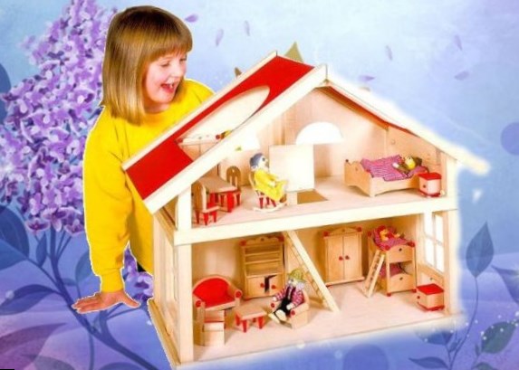Деревянные игрушки домики